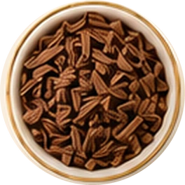 Tigela com flocos de chocolate